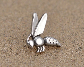 Egyptian Bee Hieroglyph Pin / Tie Tack - Sterling SIlver or Bronze