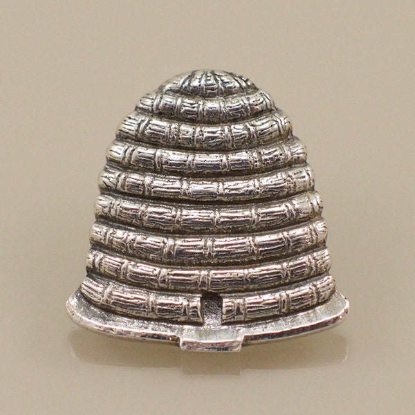 Bee Hive Pin - Tie Tack - Skep Hive - Bronze or Sterling Silver