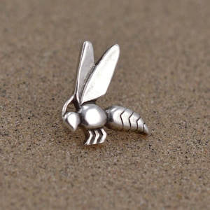 Egyptian Bee Hieroglyph Pin / Tie Tack - Sterling Silver or Bronze