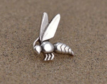 Egyptian Bee Hieroglyph Pin / Tie Tack - Sterling Silver or Bronze