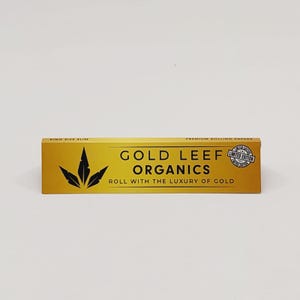 Cartine in canapa biologica Gold Leef in edizione limitata, Kingsize Slim, super sottili, 40 cartine di qualità superiore, accessorio di lusso per fumatori.