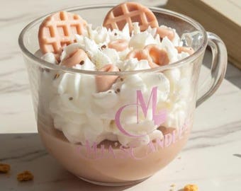 Coffee Candle | Dessert Candle | Latte Candle | Cute Aesthetic Candle | Handmade Soy Candle | Gift for Coffee Lover