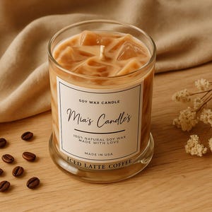 Handmade Coffee Candle | Iced Coffee Candle | Decorative and Aromatic Candle | Handmade Aromatic Candle Gift | Coffee Lover Gift | Gift