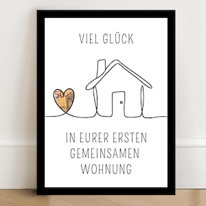 Housewarming gift money PDF first shared apartment money gift packaging for moving into the new apartment moving in together Print