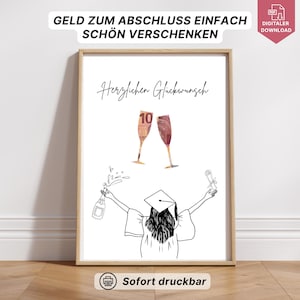 Geschenk Abschluss Mädchen Abschlussgeschenk 10 Klasse Bachelor Master Ausbildung Abitur Geldgeschenk