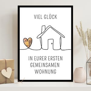 Housewarming gift money PDF first shared apartment money gift packaging for moving into the new apartment moving in together Print
