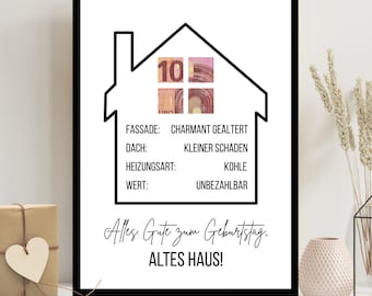 Funny money gift for a man's birthday, voucher for a boy, friend, son, money packaging, birthday present, money gift idea, PDF instant download