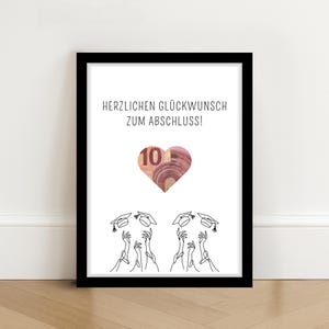 Geldgeschenk Schulabschluss Abschlussgeschenk für 10. Klasse Bachelor Master Ausbildung Abitur Geschenkidee Abitur Geldgeschenk