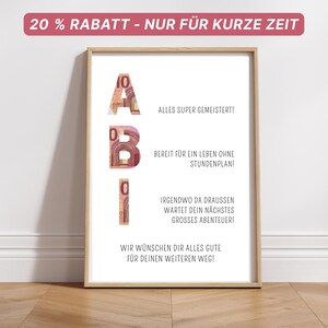 Geldgeschenk zum Abitur 2025, Schulabschluss Geschenk Abschlussgeschenk für Mädchen und Jungen zum Ausdrucken
