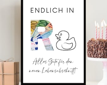 Funny retirement money gift PDF, retirement money packaging template, gift idea for retirees, pension gift, DIY printable download