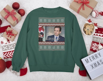 Michael Scott Weihnachts-Sweatshirt, 'Happy Birthday Jesus' Weihnachtsfeier