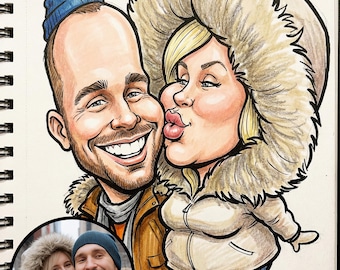 Custom Caricature Portrait from Photo,Custom Couple Caricature,Personalized Cartoon Drawing,Family Caricature Portrait,Custom Cartoon
