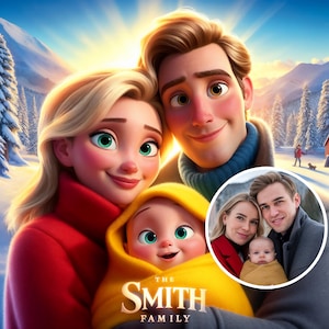 Custom Cartoon Portrait from Photo, Cartoon Portrait Couple, Personalised Family Portrait, Custom Cartoon Poster, Digital Downloads