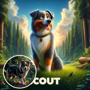 Custom Cartoon Pet Portrait: Personalized Dog & Cat Art (Digital Download