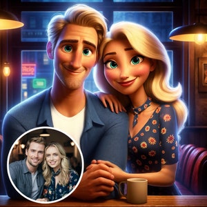 Custom Portrait from Photo,Cartoon Portrait Animation,Custom Couple Portrait,Couple Gifts,Digital File,Custom Cartoon,Custom Cartoon