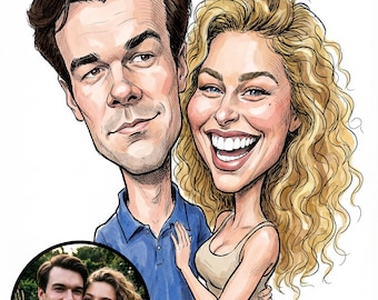 Custom Caricature Portrait from Photo,Custom Couple Caricature,Personalized Cartoon Drawing,Family Caricature Portrait,Custom Cartoon