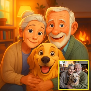 Custom Portrait from Photo,Cartoon Portrait Animation,Custom Couple Portrait,Couple Gifts,Digital File,Custom Cartoon,Digital File