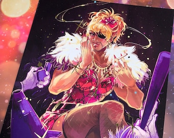 5 x 7 Gold Foil Goromi Print