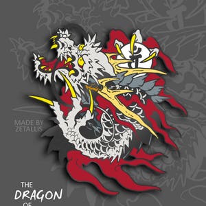 YK Dragon of Dojima Enamel Pin
