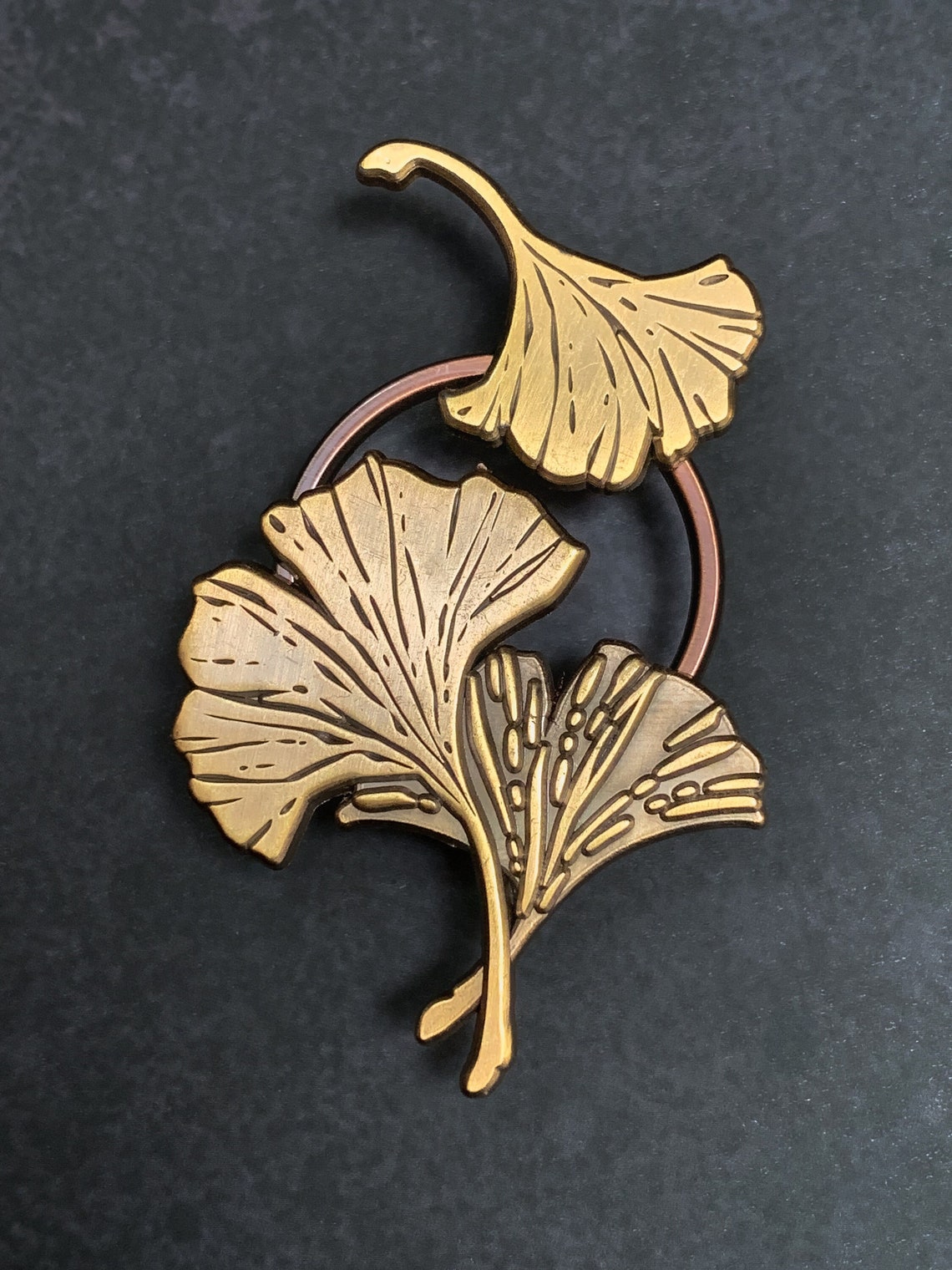 Ginkgo Enamel Pin - Etsy
