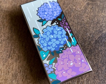 Tall Hydrangeas Enamel Pin