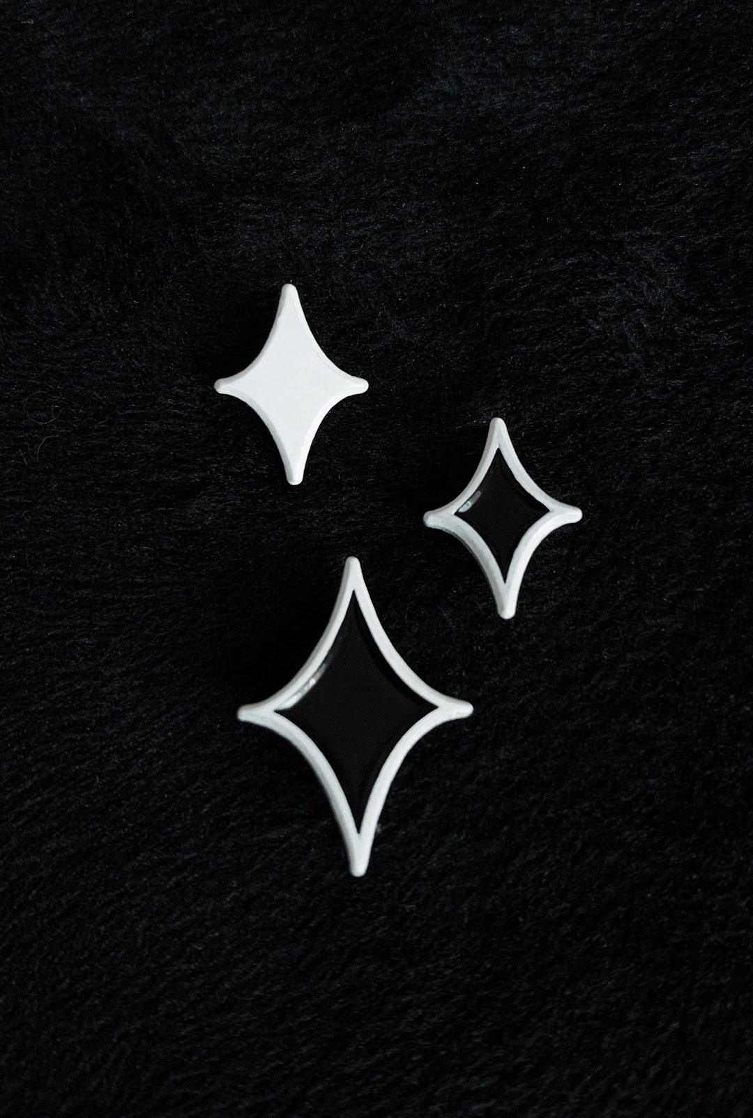 Black Sparkle Fillers [Enamel Pin Set]