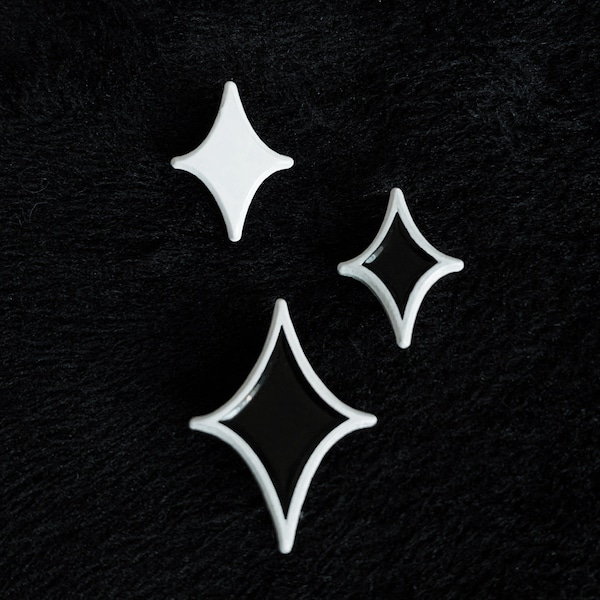 Black Sparkle Fillers [Enamel Pin Set]