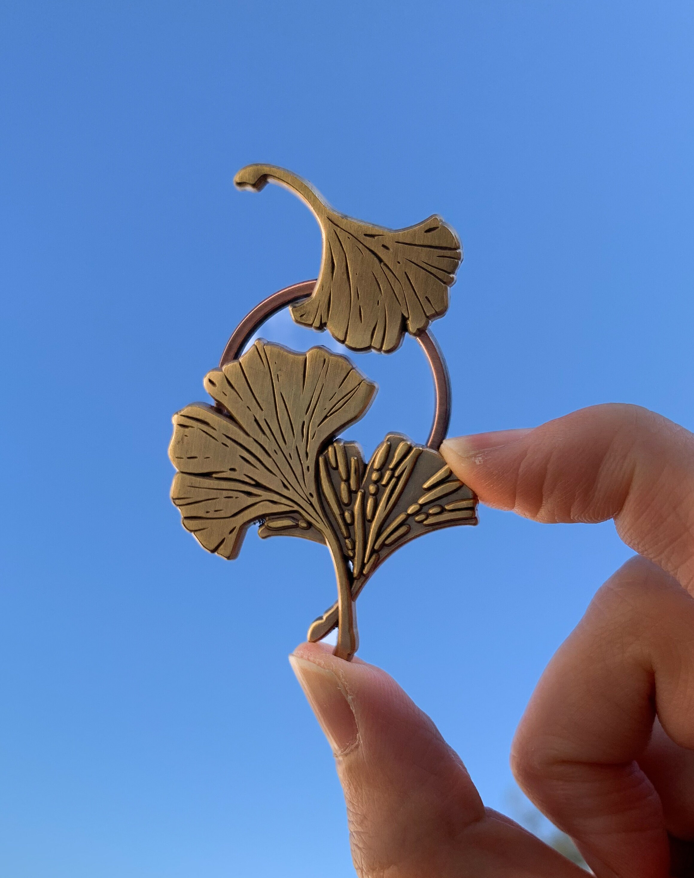 Ginkgo Enamel Pin - Etsy