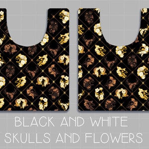 Black Edition What Lies Here Skulls and Flowers Reusable Bag