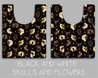 Black Edition What Lies Here Skulls and Flowers [Reusable Bag]