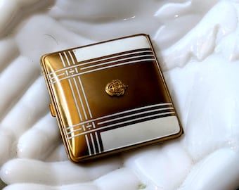 1930s Powder Compact/Vintage Elgin Clarice/Jane Delta Sigma/Elgin American/Powder and Gloss