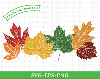 Fall Leaves svg png eps cut file