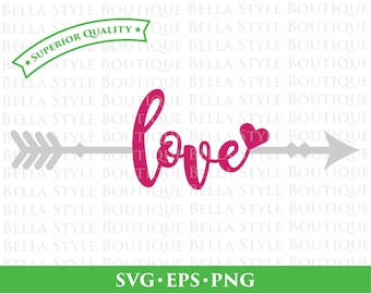 Love Arrow svg png eps cut file