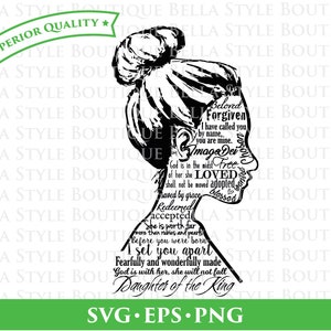 Figlia del re Identity Silhouette femminile svg png eps file di taglio