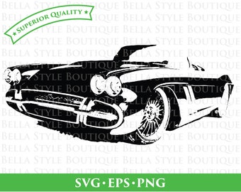 1960's Vintage Car  svg png eps cut file