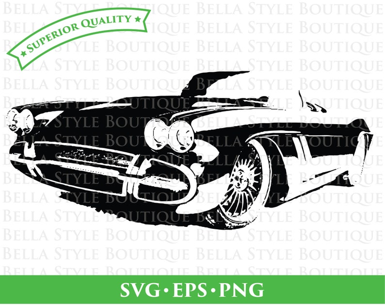 1960's Vintage Car svg png eps cut file image 1