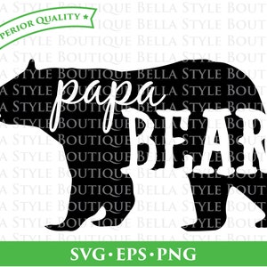 Papa ours svg png eps coupe fichier