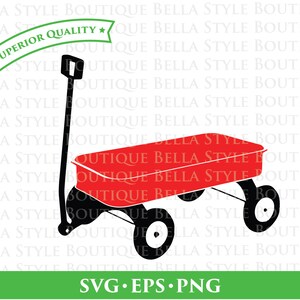 RED WAGON svg png eps cut file