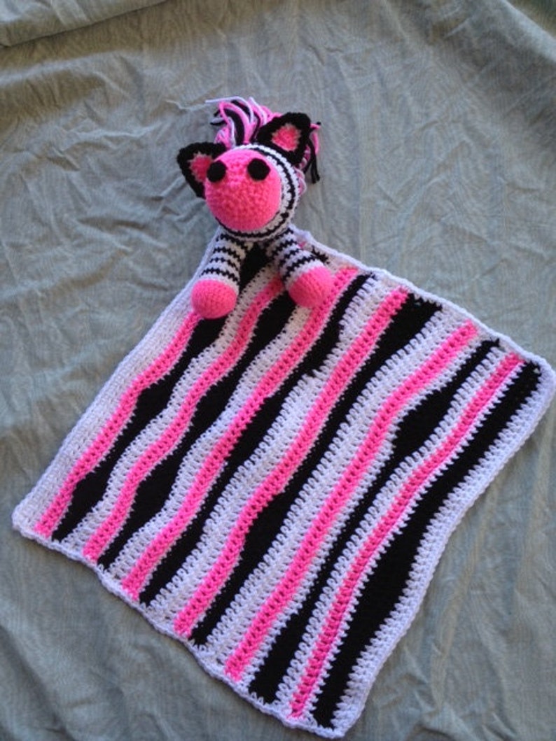 Crochet Zebra Lovey PDF Pattern baby lovie Etsy