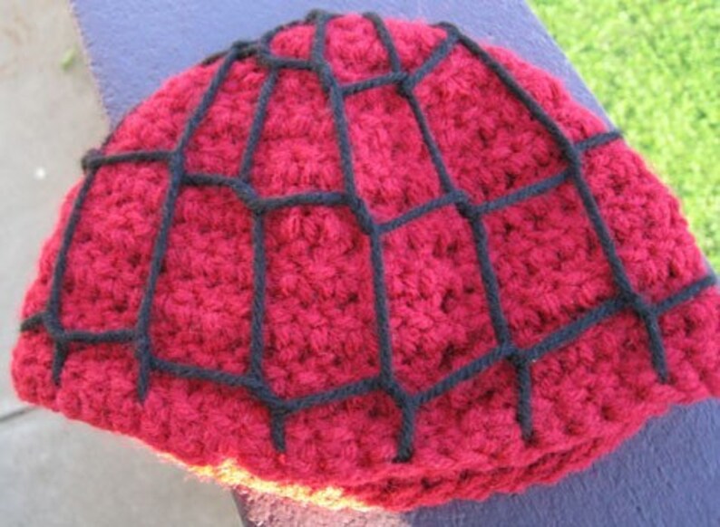 Baby Spiderman Beanie Crochet Pattern Hat image 3