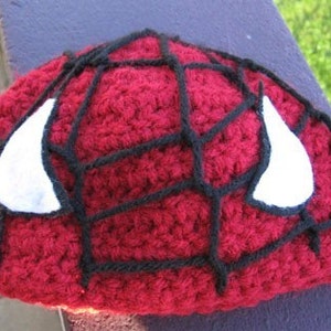 Baby Spiderman Beanie Crochet Pattern Hat image 1