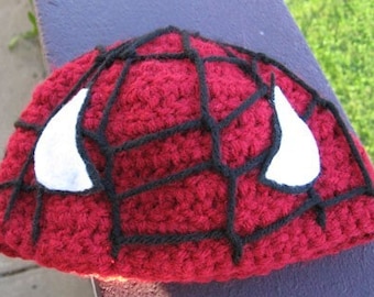 Baby Spiderman Beanie Crochet Pattern Hat