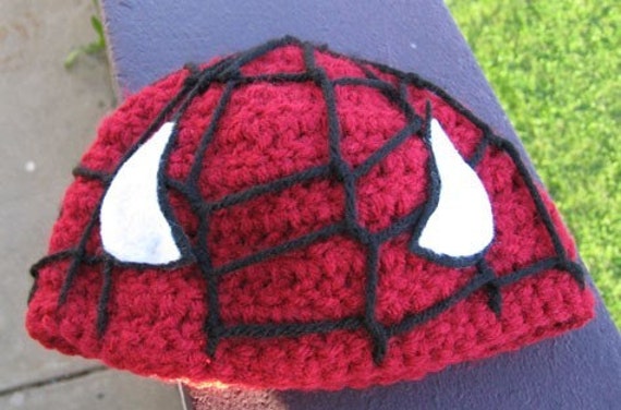 Baby Spiderman Beanie Crochet Pattern Hat - Etsy México