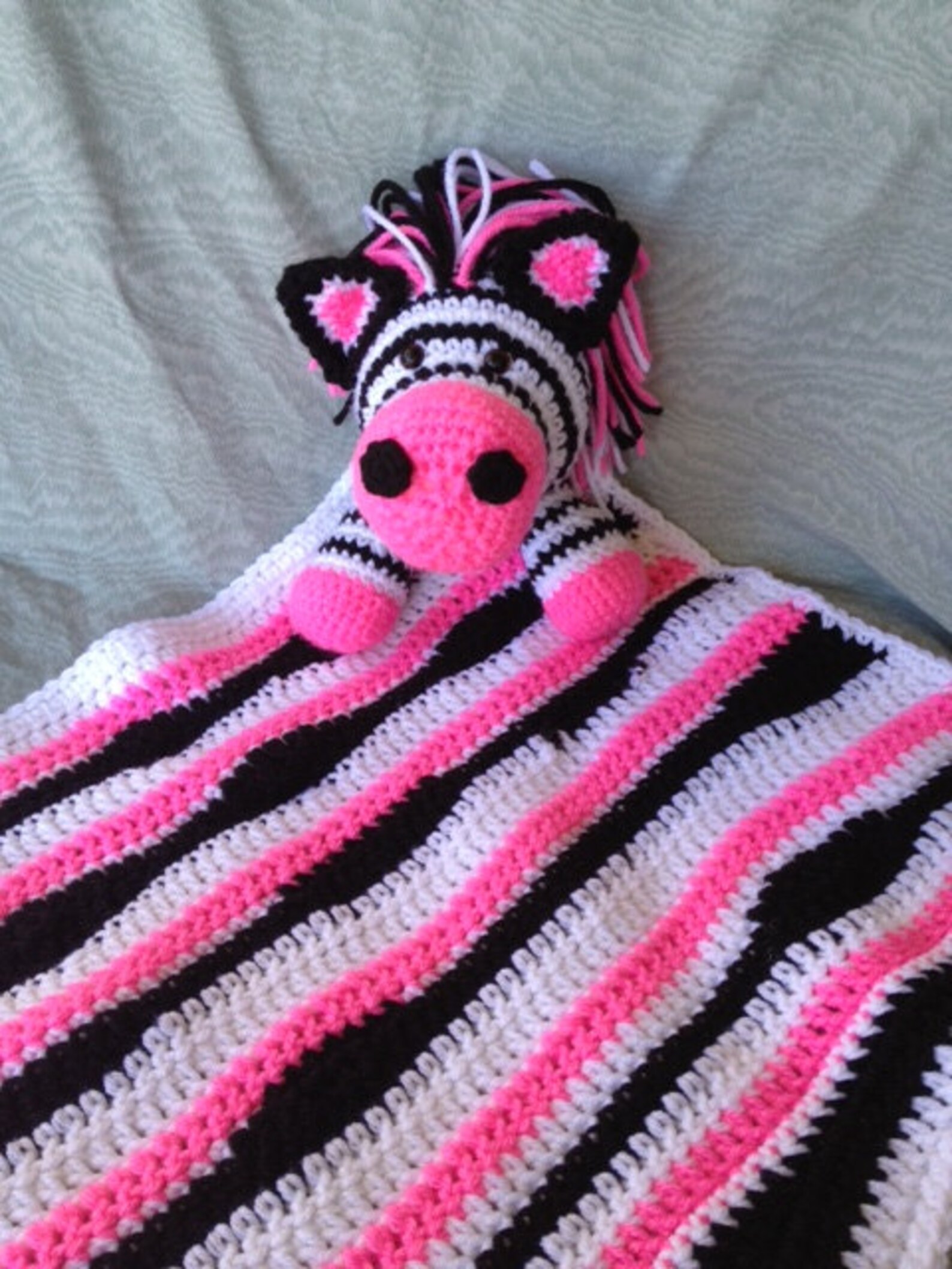 Crochet Zebra Lovey PDF Pattern baby lovie Etsy