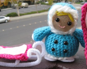 Amigurumi Snow Girl Snowboarder Pattern Crochet