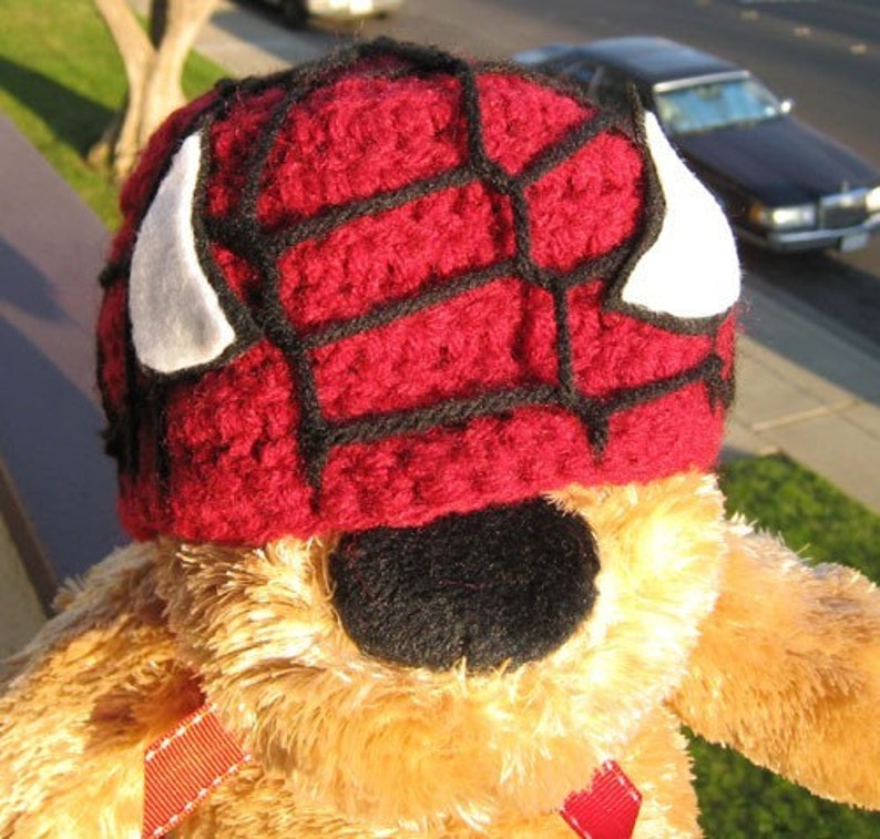Baby Spiderman Beanie Crochet Pattern Hat image 2