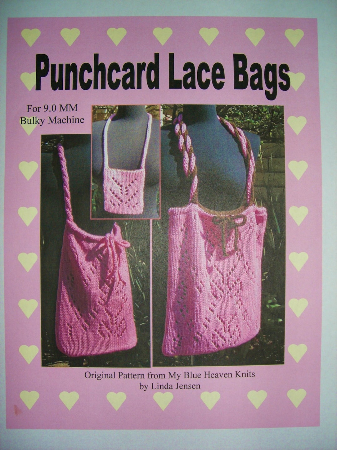 lunge Ren frø Punchcard Lace Bags Machine Knit Pattern - Etsy