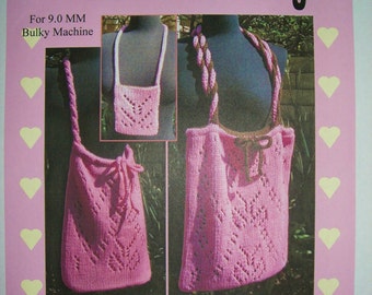 Punchcard Lace Bags - Machine Knit Pattern