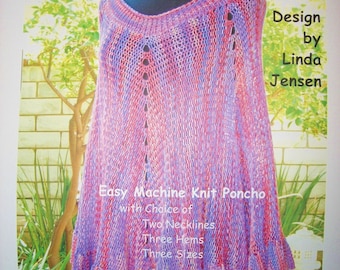 Poncho Mania - Machine Knit Pattern