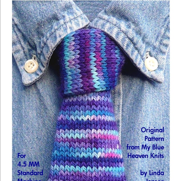 Men's Fashion Necktie - Machine Knit Pattern
